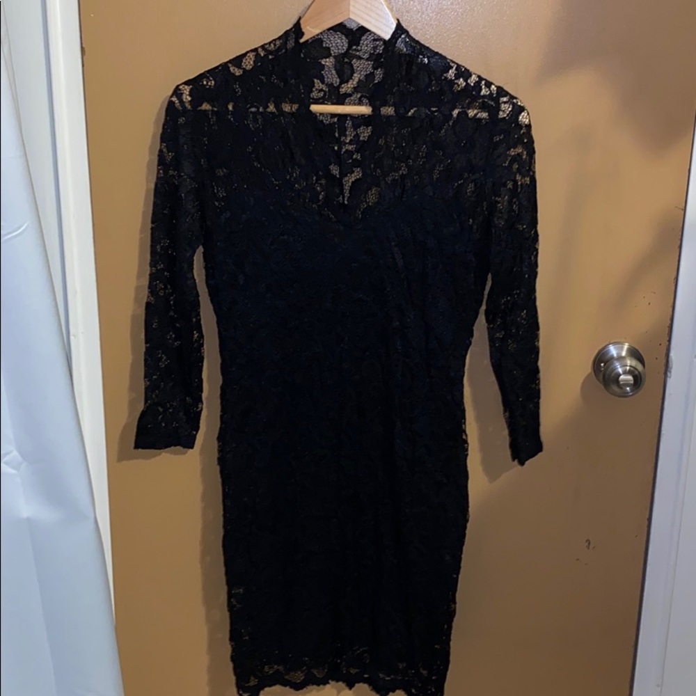 ASOS black lace mini dress